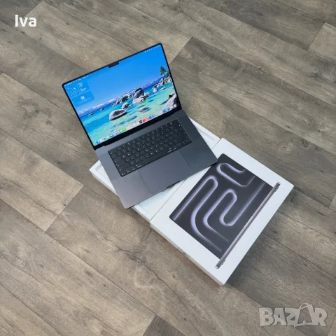 MacBook Pro 16" M3 Pro (2023), 18GB RAM– 15 цикъла, 100% батерия,  активен AppleCare+ до 26.03.2027 , снимка 2 - Лаптопи за работа - 55978707