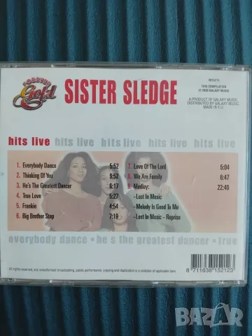 Sister Sledge ‎– Hits Live -оригинален диск музика, снимка 2 - CD дискове - 56062783