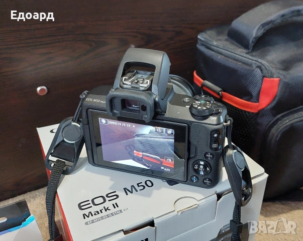 Canon EOS M50 Mark II 2 + допълнителни аксесоари и резервна батерия, снимка 5 - Фотоапарати - 53221852