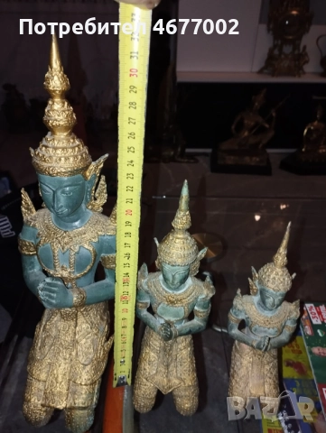  Масивни азиатски статуетки, снимка 4 - Антикварни и старинни предмети - 52841731