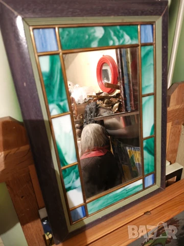 Огледало витраж стил тифани АРТ ДЕКО , снимка 2 - Огледала - 51031896
