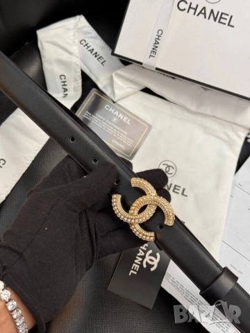 колани от естествена кожа в кутия, сертификат и противопрахова торбичка chanel fendi , снимка 12 - Колани - 51788630