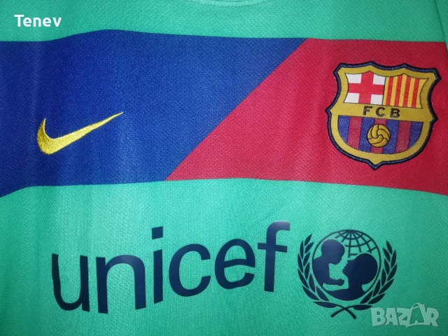 Барселона Меси 2010-2011 Оригинална Тениска Фланелка XL Nike Barcelona Messi Екип, снимка 5 - Тениски - 41692091