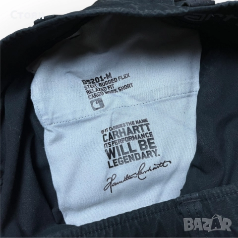 Carhartt Heavy Cotton Canvas Multipocket Work Cargo Jorts, снимка 4 - Къси панталони - 51726301