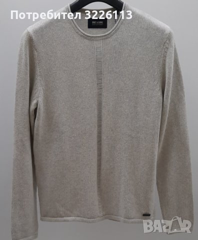 Oригинален мъжки пуловер "Only Sons", catmeal. Размери - S, M  ., снимка 2 - Пуловери - 38995845