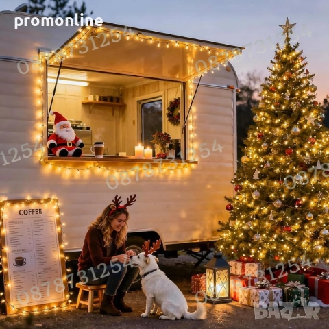 Верига 50м с 250бр светещи коледни лампички 3 цвята 8 режима светене, снимка 14 - Други - 52471479