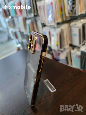 Apple iPhone 14 Pro Max Прозрачен кейс с кант, снимка 3 - Калъфи, кейсове - 39295051
