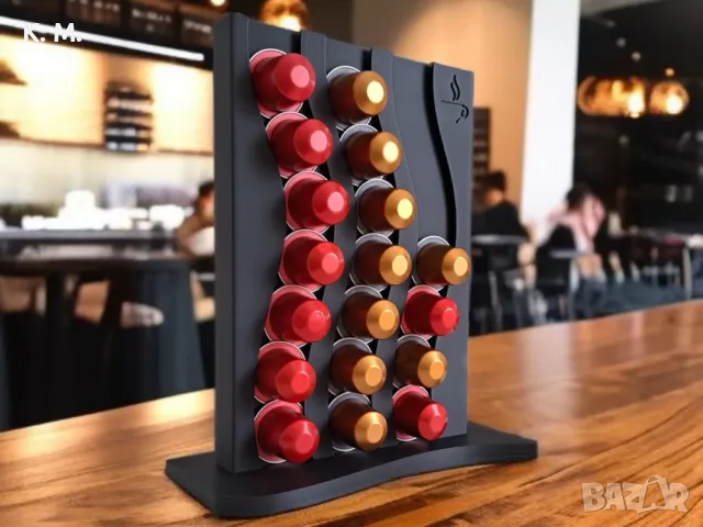 Вертикална поставка за кафе капсули Nespresso – Модерен органайзер за кухня