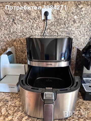 Air Fryer/Еър фрайер DMS Germany 6.0L,1800W,Черен/Сив, снимка 2 - Уреди за готвене на пара - 52962873