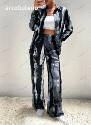 Ежедневен моден дамски комплект от две части с щампа, 3цвята , снимка 8 - Комплекти - 42026505