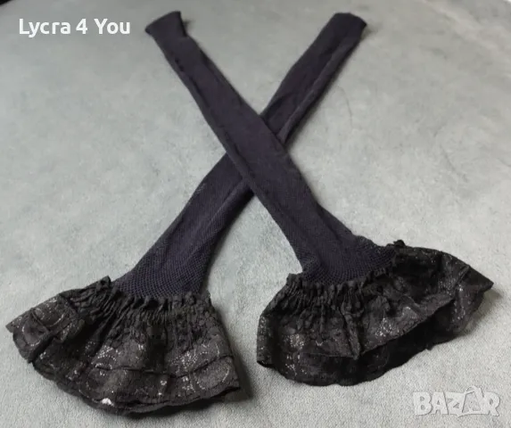 М черни мрежести чорапи със силикон