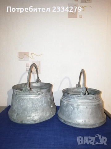 Бакърчета менци, стари ръчно изработени изковани и калайдисани. , снимка 3 - Антикварни и старинни предмети - 52930081