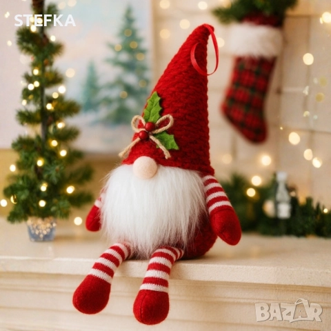 Коледна играчка джудже – Перфектна украса за елха и дом  Ако искате джуджета да украсят вашия дом - , снимка 3 - Декорация за дома - 52658177