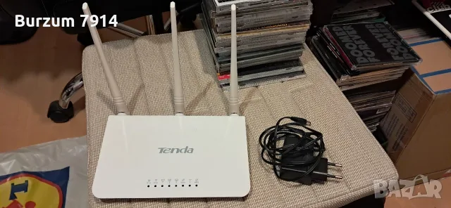 Tenda F3 Wi-Fi 4 Рутер N300 300Mbps с 3 Антени 