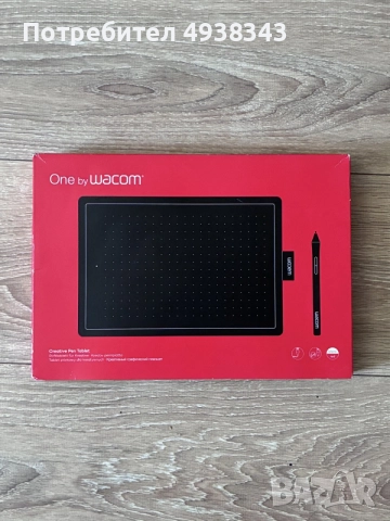 Графичен таблет One by Wacom Medium CTL-672 + писалка – отлично състояние, снимка 2 - Таблети - 55937625