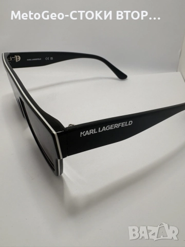 Оригинални слънчеви очила Karl Lagerfeld KL6035S (Черни с бял акцент), снимка 2 - Слънчеви и диоптрични очила - 55826841
