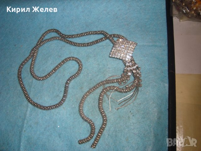 СРЕБРИСТО СКЪПОЦЕННО АРТ МОДНО КОЛИЕ МНОГО ЕФЕКТНО и БЛЕСТЯЩО 26921, снимка 3 - Колиета, медальони, синджири - 35100785