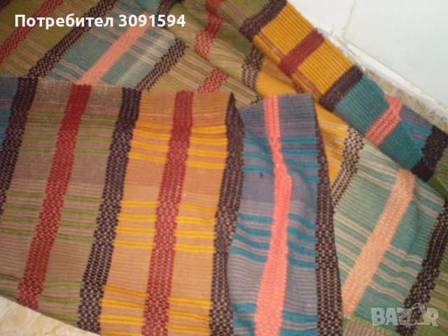 Килим Ръчно тъкан разноцветен вълнен килим от 19 век фолк Арт, снимка 3 - Антикварни и старинни предмети - 48293797