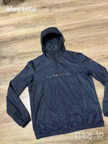 Мъжко яке ветровка Tommy Hilfiger Pop Over Anorak Jacket , S размер , снимка 6 - Якета - 52839910