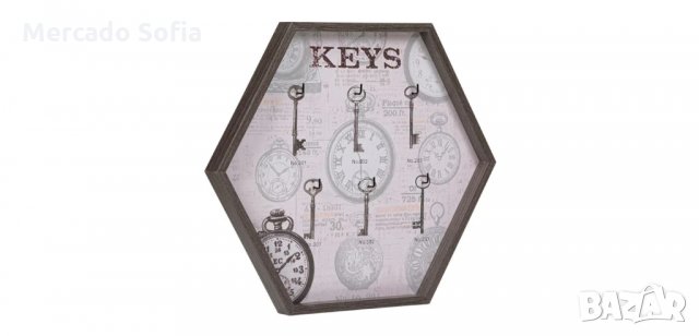 Дървена кутия за ключове, снимка 2 - Декорация за дома - 34207126