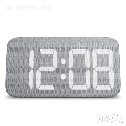 Елегантен Цифров LED Будилник с Текстилно Покритие MEBUS, снимка 2 - Други стоки за дома - 49915356
