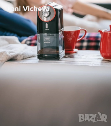 Електрическа кафемелачка Molino, черна/червена, снимка 6 - Кафемашини - 52873412