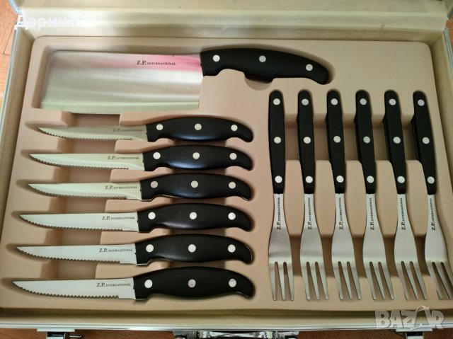 Луксозен комплект ножове на марката Z.P.International , снимка 2 - Прибори за хранене, готвене и сервиране - 39111177