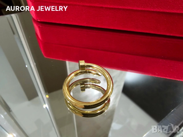 CARTIER Nail Juste un Clou Classic Gold Пръстен Пирон, снимка 7 - Пръстени - 53029433