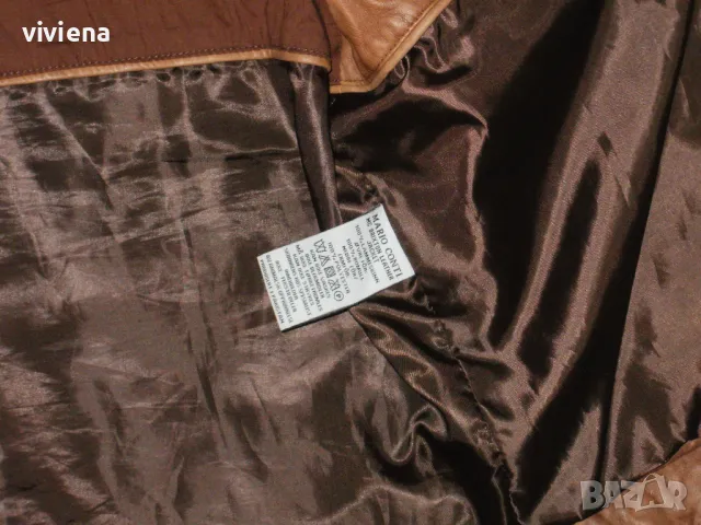 MARIO CONTI мъжко преходно естествена кожа ХL, снимка 12 - Якета - 49829250