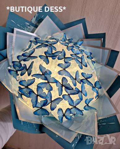 Светещи, ръчно изработени букети от "DESS"🦋✨️💐 ‼️БЕЗПЛАТНА ДОСТАВКА при поръчка на 2 букета‼️🎁, снимка 9 - Подаръци за кръщене - 44792704