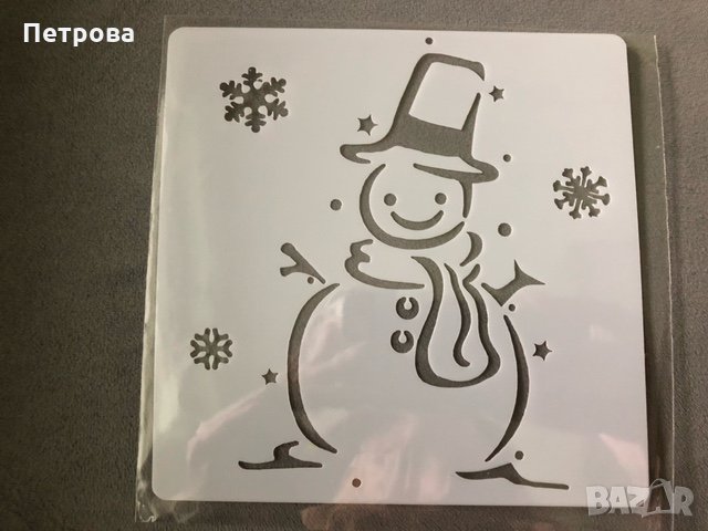 Шаблон за декорация на торти, сладкиши и др. – снежен човек, снимка 1 - Форми - 32109045