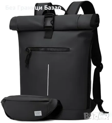 Нова Водоустойчива ролтоп раница за 17" лаптоп, анти-кражба, пътуване, снимка 1