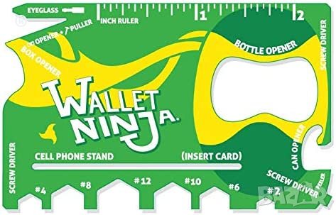 18в1 Multitool Ninja Wallet мултифункционална джобна отвертка, снимка 2 - Подаръци за мъже - 40144974