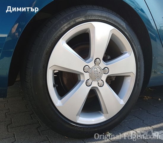 Оригинални лети джанти от Audi A3 5х112, 6J x 17H2 ET48, снимка 3 - Гуми и джанти - 31676815