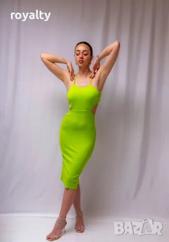 Неонова дамска рокля , снимка 2 - Рокли - 50049037