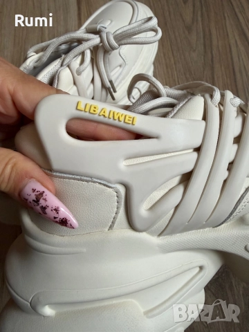 Дамски сникърси с ортопедична стелка бежови LIBAIWEI ! 40 н, снимка 9 - Дамски ежедневни обувки - 51799884