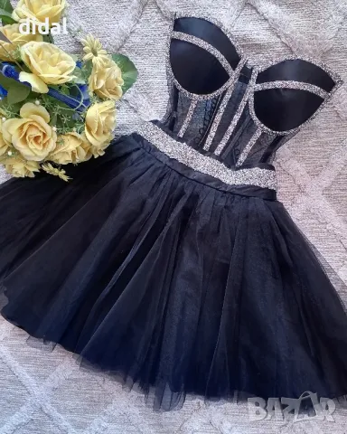 Бутикова рокля с корсет и кристали , снимка 1