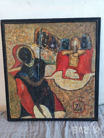 Стара маслена картина , снимка 2 - Картини - 44380625