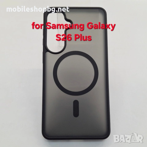 Samsung Galaxy S26 Plus гръб MagSafe черен мат полупрозрачен 
