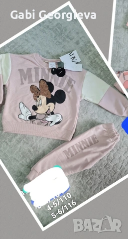 Детски екип анцуг Zara 1,2,3,4,5,6,7години Мини маус, снимка 4 - Детски комплекти - 40102859
