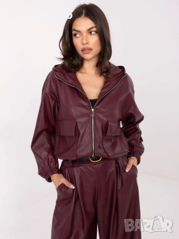 Късо дамско яке от еко кожа, 5цвята , снимка 12 - Якета - 52132094