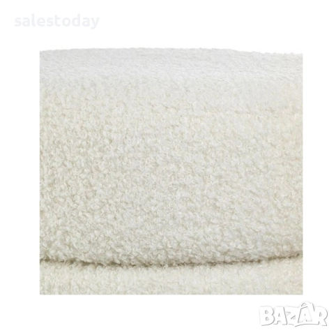 Табуретка пуф с цилиндрична форма, бял, снимка 3 - Столове - 51844953