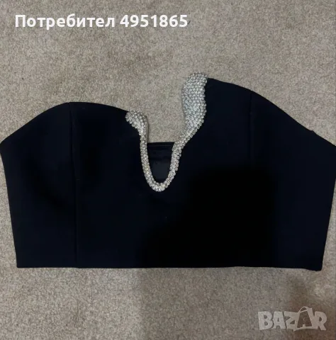 Топ бюстие с метален елемент Зара