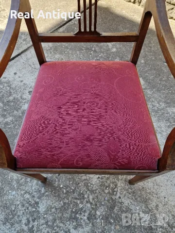 Прекрасен чифт антикварни немски столове кресла Biedermeier , снимка 6 - Антикварни и старинни предмети - 47331946