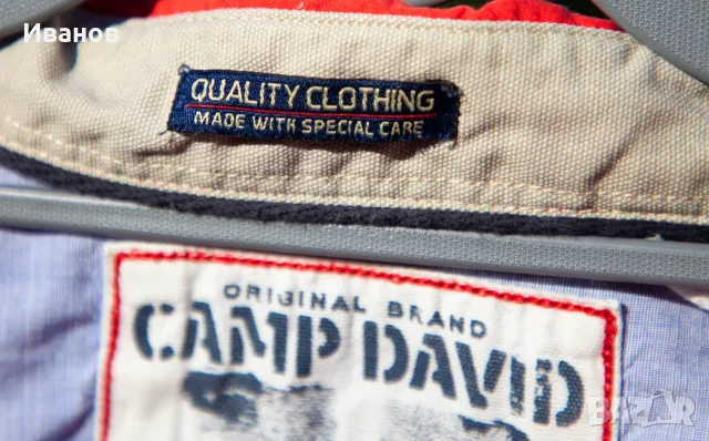 Риза с къс ръкав Camp David - XL, снимка 3 - Ризи - 56462679