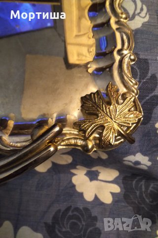  Арт деко страхотен посребрени поднос с позлата НАМАЛЕНИЕ , снимка 5 - Прибори за хранене, готвене и сервиране - 30121143