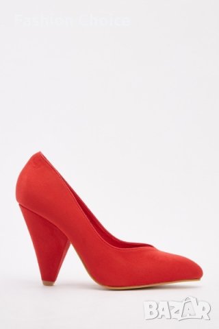 Червени обувки на токчета, снимка 1