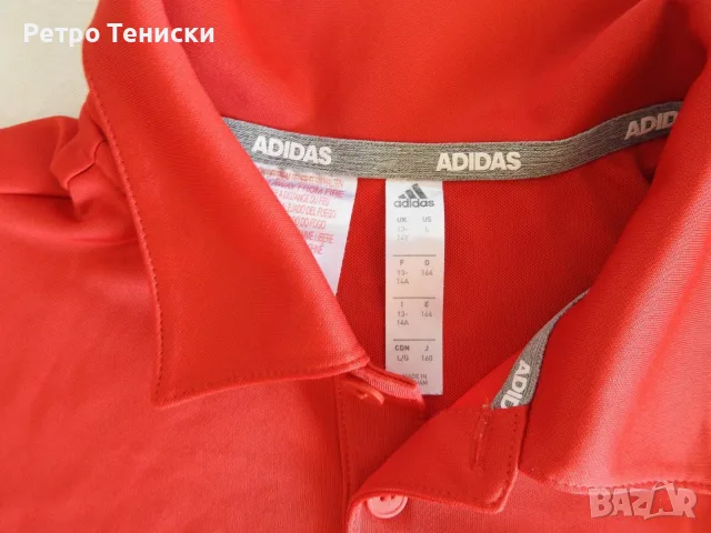 Тениска • adidas • червено • размер L • Деца, снимка 4 - Тениски - 56319760