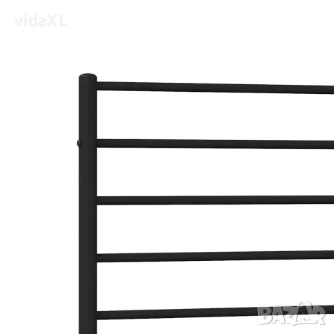 vidaXL Метална рамка за легло с горна табла, черна, 75x190 см, снимка 9 - Спални и легла - 56147228