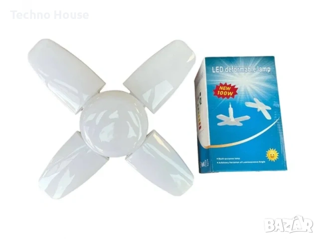 Регулируема мощна сгъваема LED крушка 100W E27